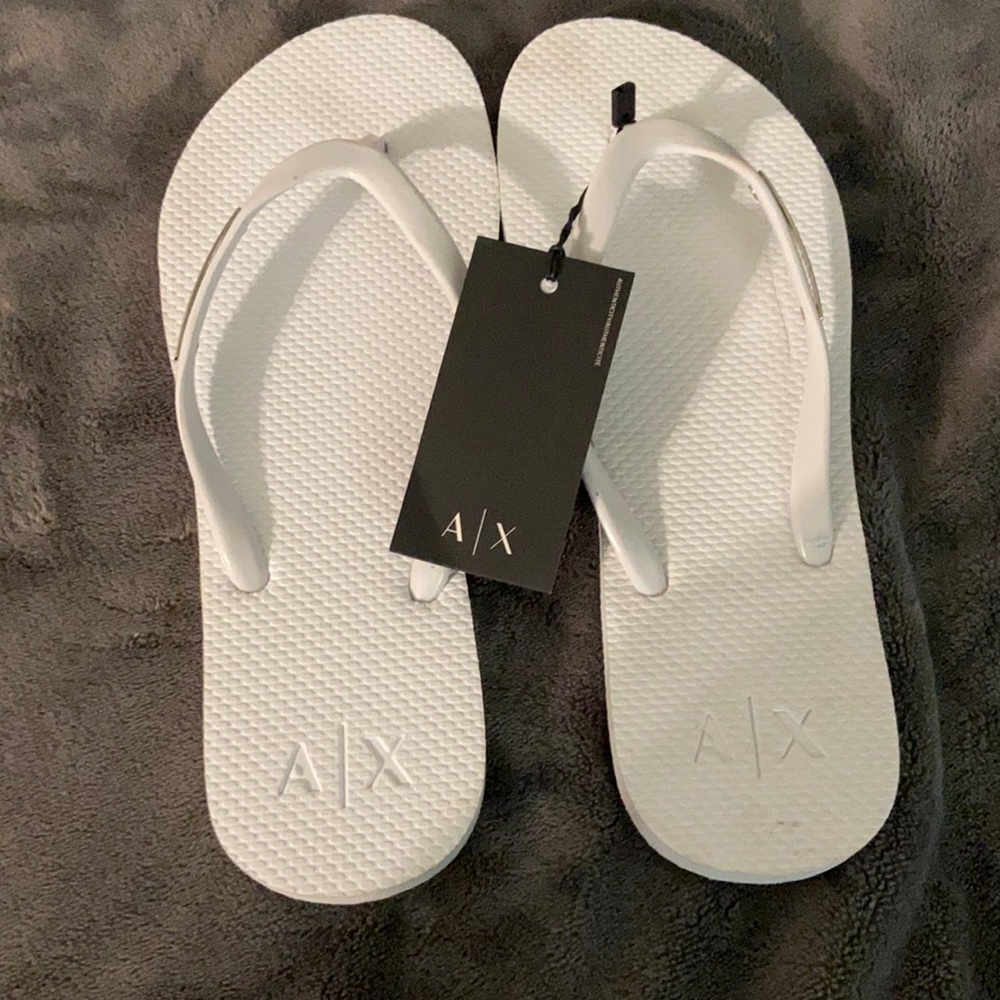 Armani exchange flip flops